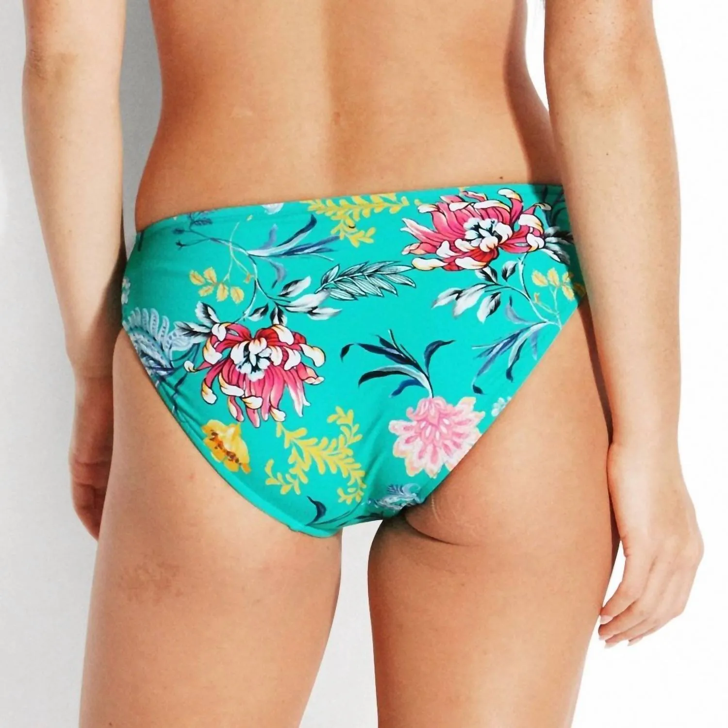 Water Garden Ruched Retro Bottom In Evergreen