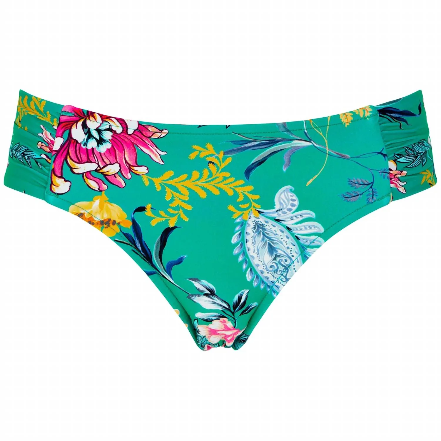 Water Garden Ruched Retro Bottom In Evergreen