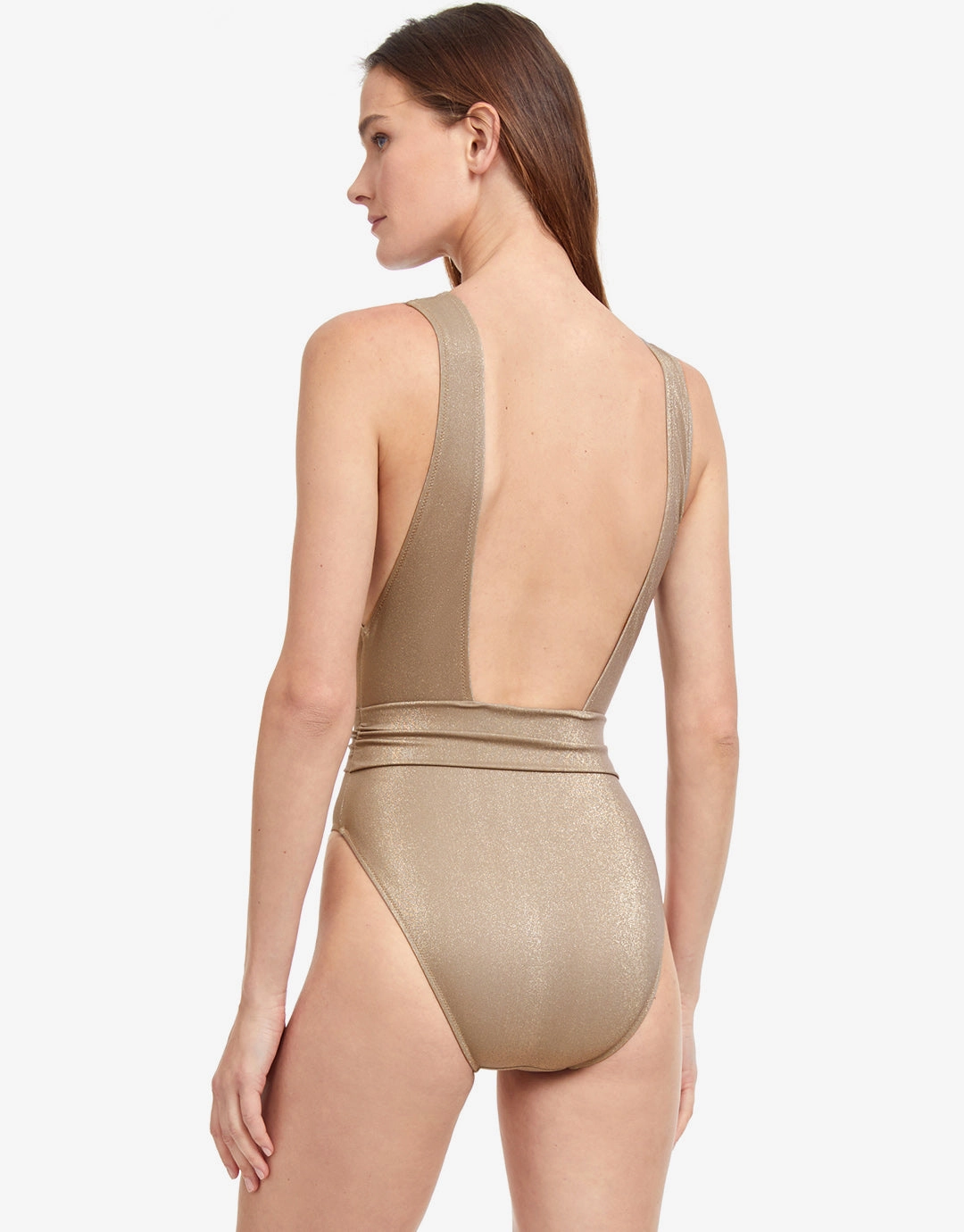 White Sands Plunge Swimsuit - Gold