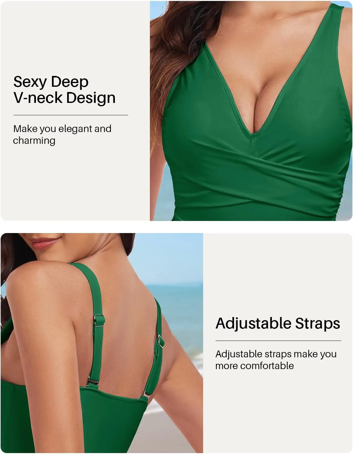 Women One Piece Swimsuit Tummy Control Bathing Suits for Women Slimming Ruched Swimsuits Cutout Swimwear