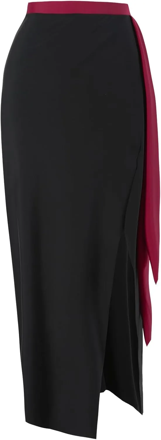 Women One Piece Swimsuit with Cover up Set High Waisted Beach Wrap Skirt Two Piece Bathing Suit