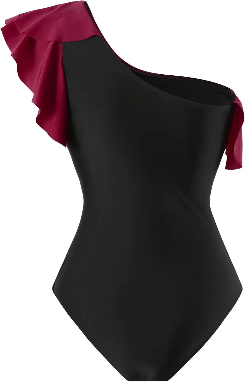 Women One Piece Swimsuit with Cover up Set High Waisted Beach Wrap Skirt Two Piece Bathing Suit
