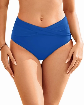 Women High Waist Bikini Bottom - V Cut Bathing Suit Bottoms Full Coverage Twist Front Swimsuit Bottom Swimwear 2025