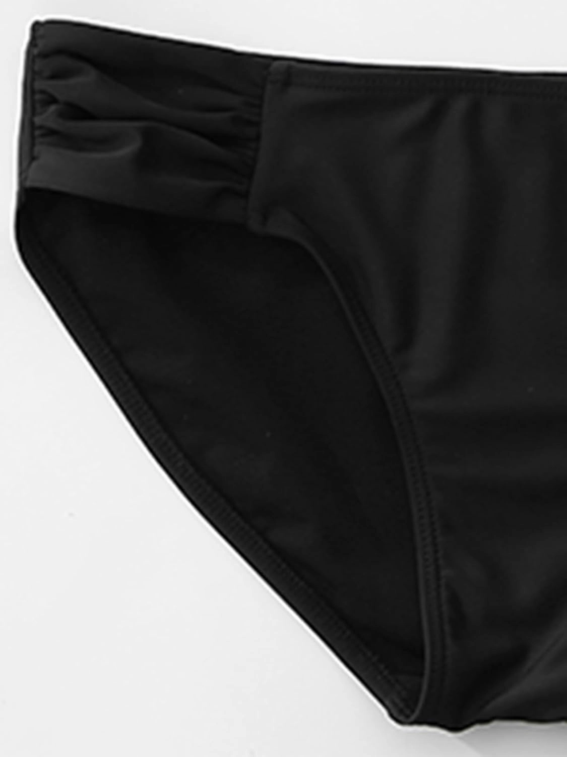 Women Low Rise Bikini Bottoms Full Coverage Ruched Swimsuits Swimwear Bathing Suit Bottom
