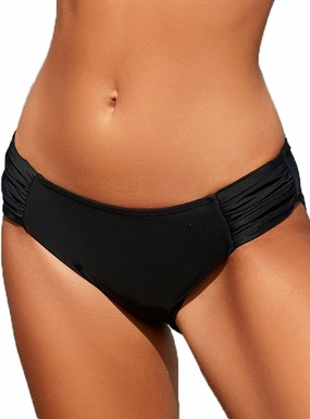 Women Low Rise Bikini Bottoms Full Coverage Ruched Swimsuits Swimwear Bathing Suit Bottom