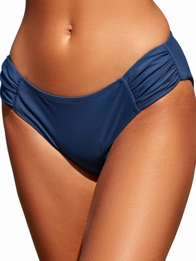 Women Low Rise Bikini Bottoms Full Coverage Ruched Swimsuits Swimwear Bathing Suit Bottom