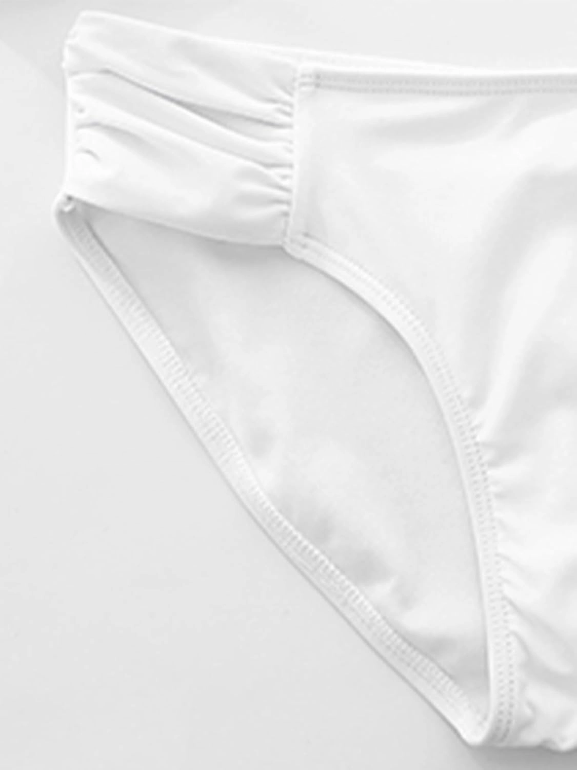 Women Low Rise Bikini Bottoms Full Coverage Ruched Swimsuits Swimwear Bathing Suit Bottom
