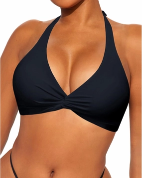 Women Push Up Bikini Top Halter Bikini Bathing Suit Tops Padded Swimsuit Tops only