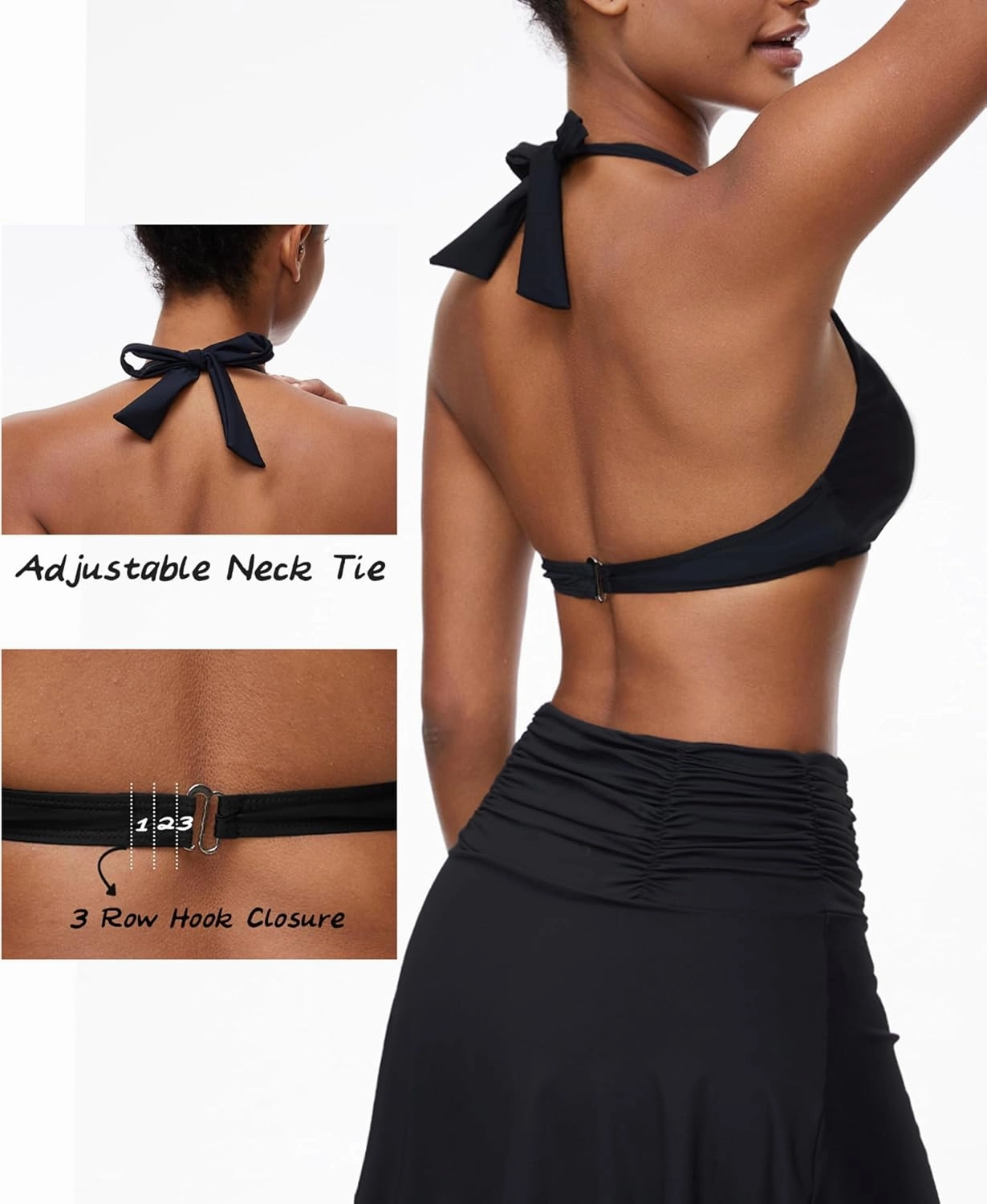Women Push Up Bikini Top Halter Bikini Bathing Suit Tops Padded Swimsuit Tops only