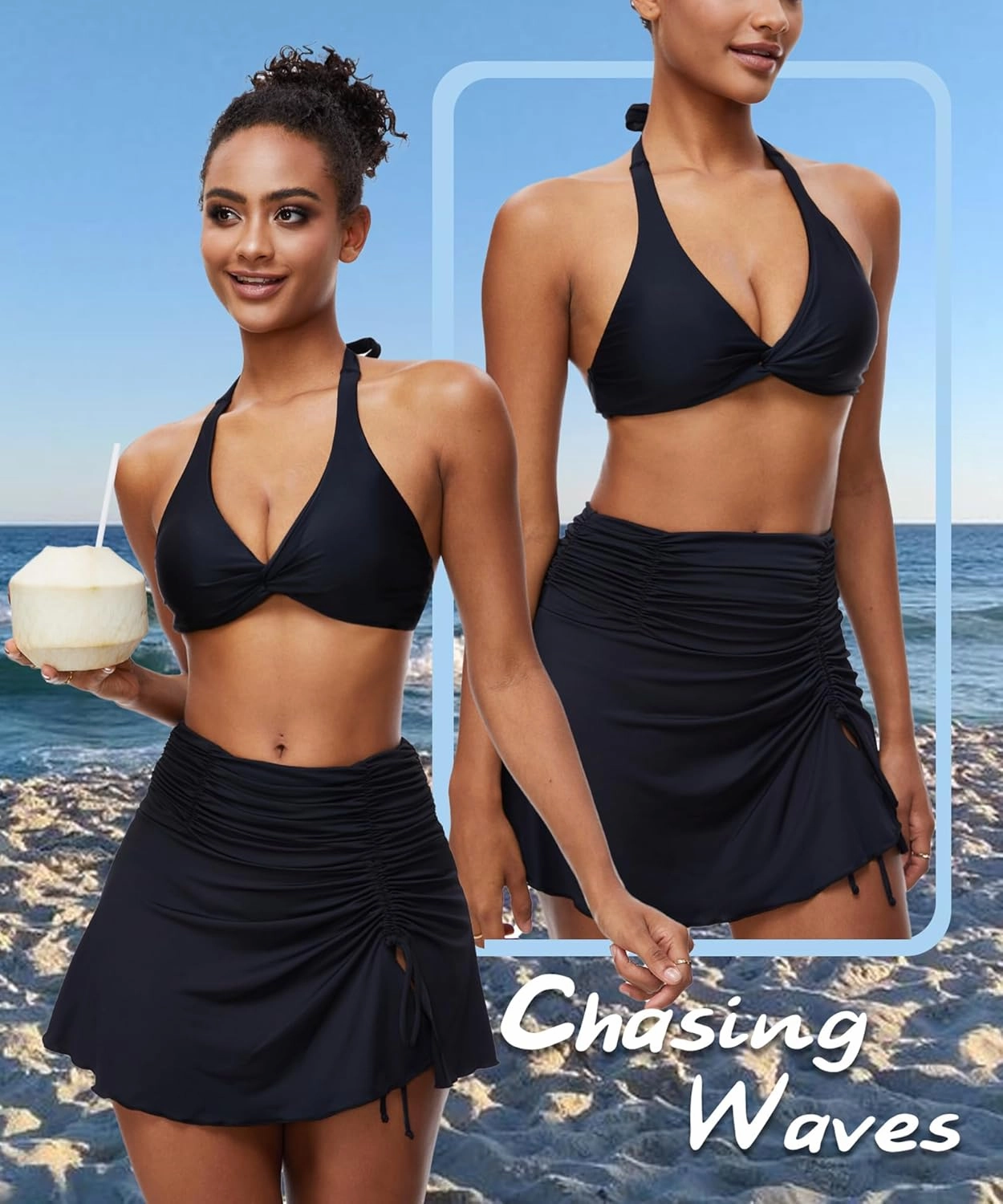 Women Push Up Bikini Top Halter Bikini Bathing Suit Tops Padded Swimsuit Tops only