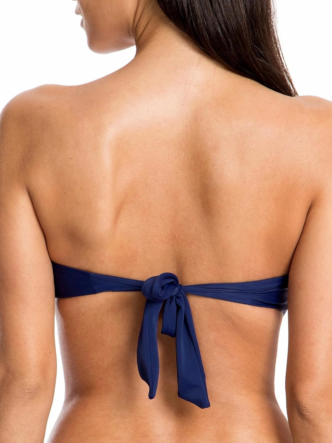 Women's Bandeau Bikini Top Strapless Tie Back Bathing Suit Top