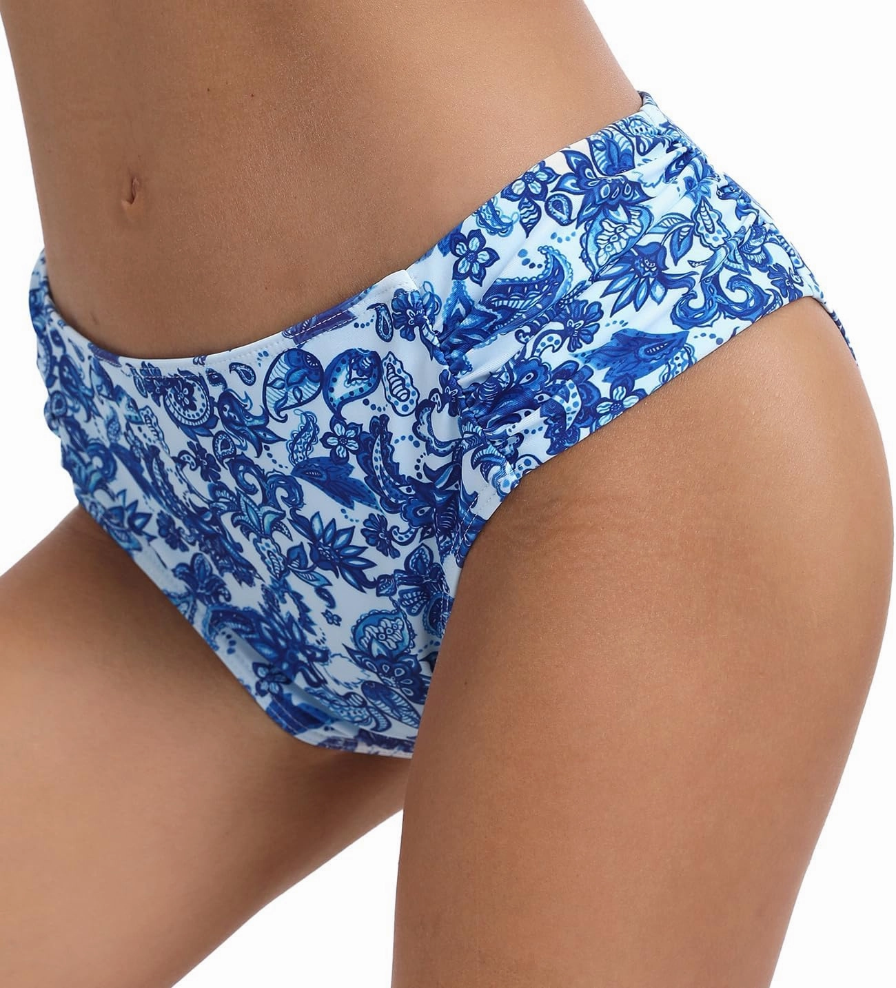 Women's Bathing Suit Bottoms Full Coverage Ruched Bikini Tankini Bottom Swimsuit Brief