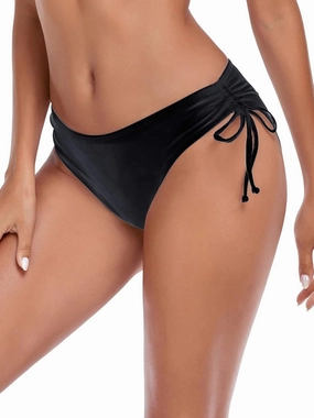 Women's Drawstring Bikini Bottoms Full Coverage Low Waisted Swim Bottom