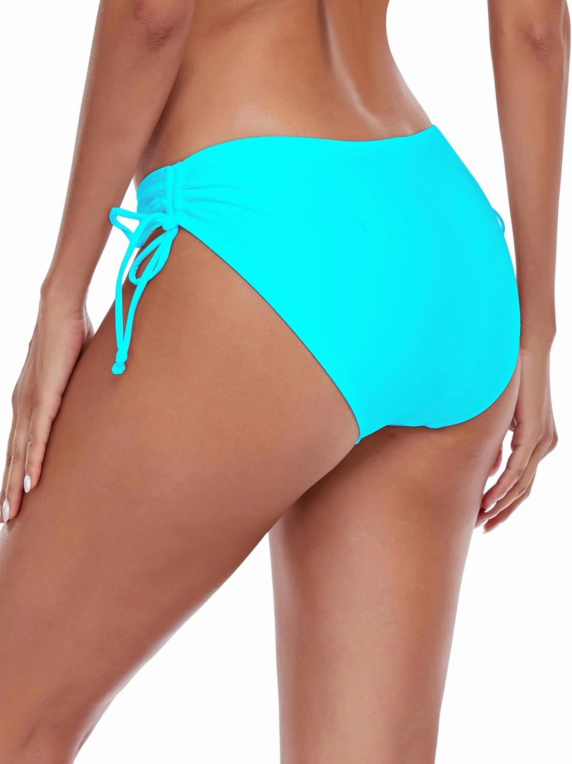Women's Drawstring Bikini Bottoms Full Coverage Low Waisted Swim Bottom