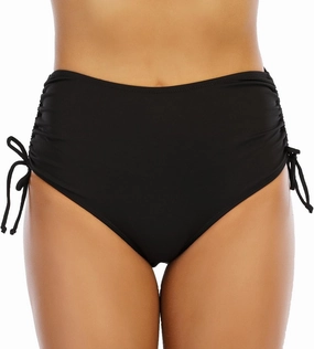 Women's High Waisted Bikini Bottoms Full Coverage Swim Bottom Tummy Control Side Tie Swimsuit Bathing Suit Bottoms