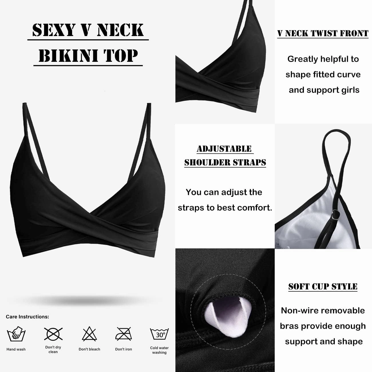 Women's High Waisted Bikini Sets Push Up Twist Front Spaghetti Straps Ruched Two Piece Swimsuit Bathing Suit