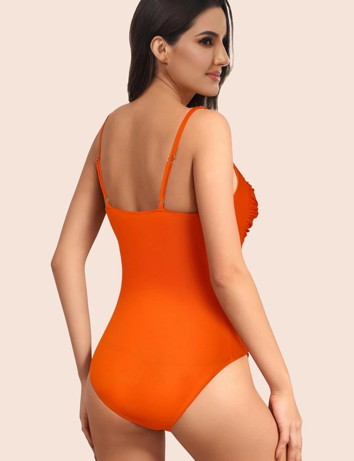 Women's One Piece Swimsuits Tummy Control Bathing Suits for Women Criss Cross Ruched Push Up Vintage Retro Swimwear