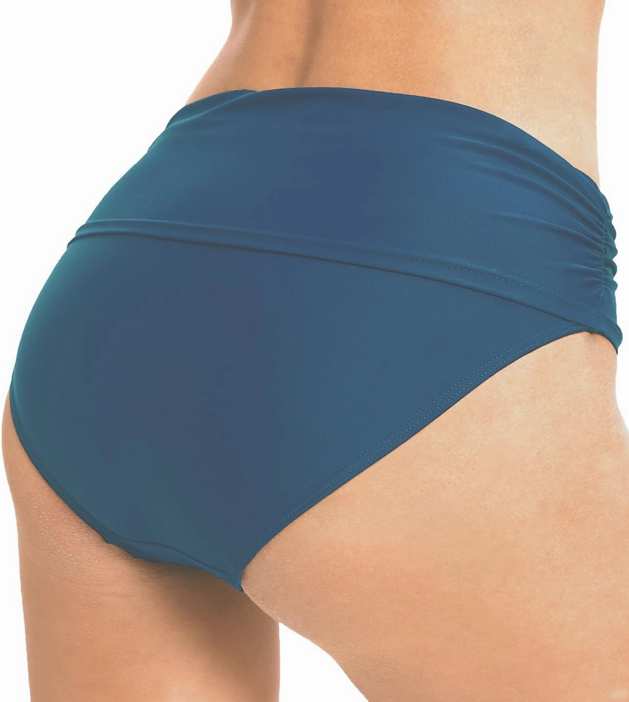 Women's Swimsuit Bikini Bottoms Full Coverage Ruched Bathing Suit Bottom