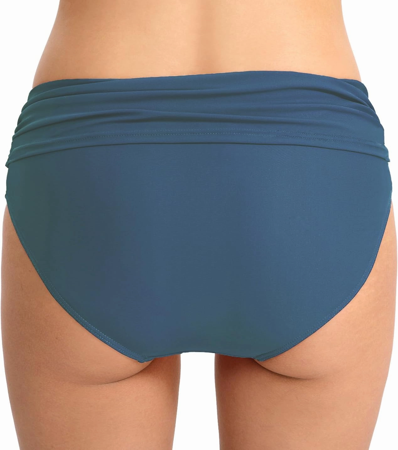 Women's Swimsuit Bikini Bottoms Full Coverage Ruched Bathing Suit Bottom