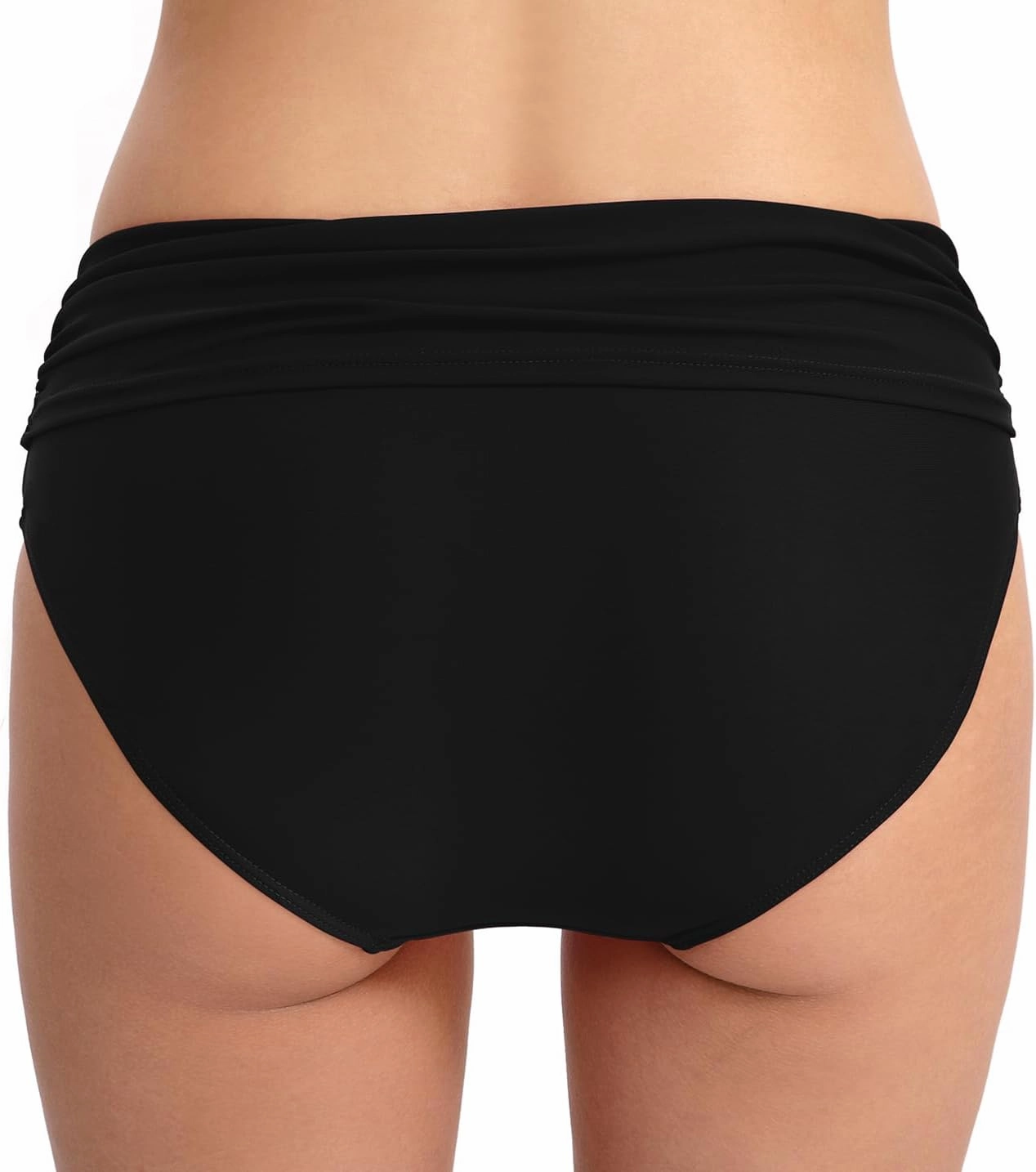 Women's Swimsuit Bikini Bottoms Full Coverage Ruched Bathing Suit Bottom