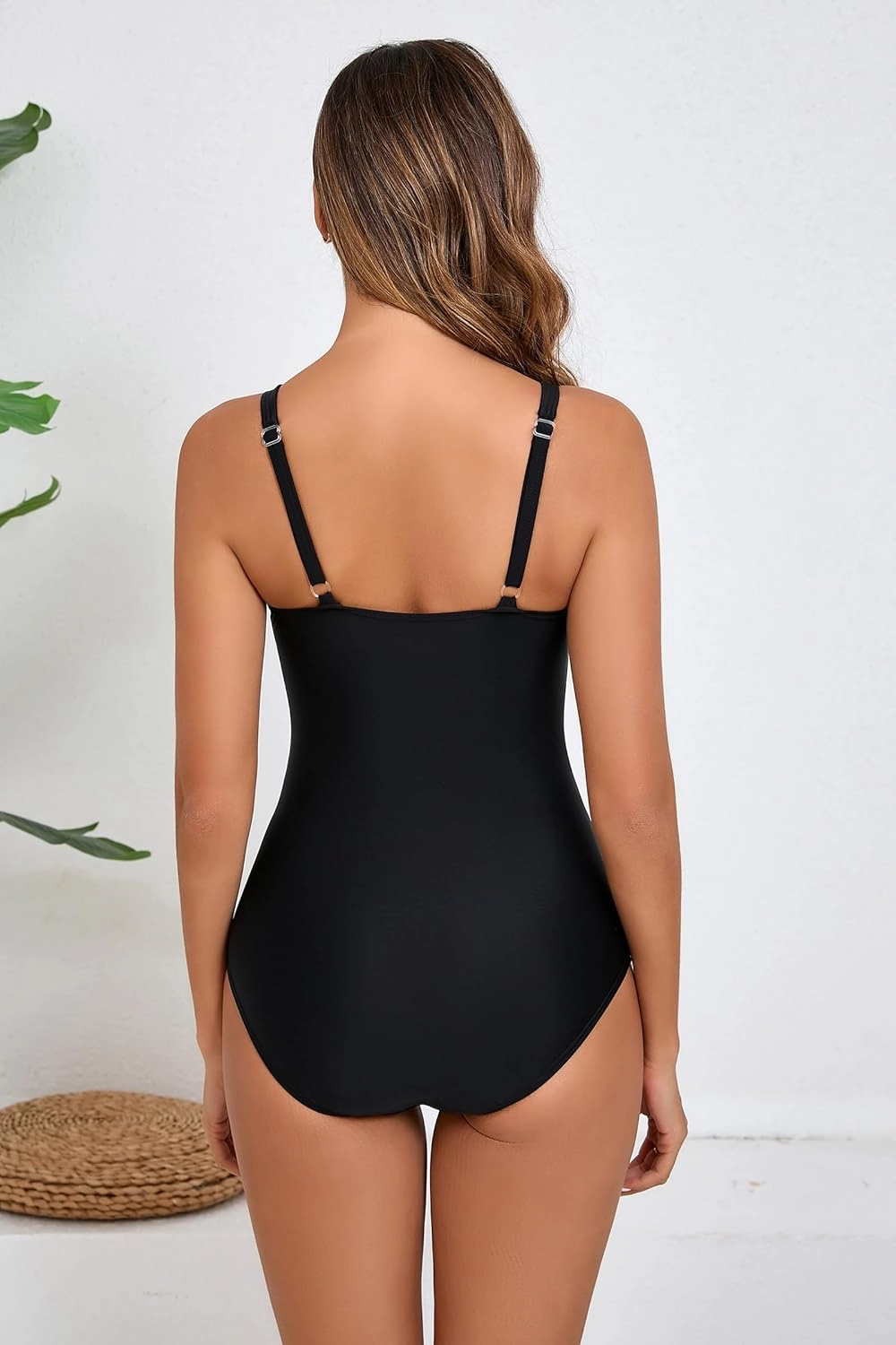 Women's Tummy Control One Piece Swimsuit Ruched Push Up Swimming Vintage Retro Bathing Suits