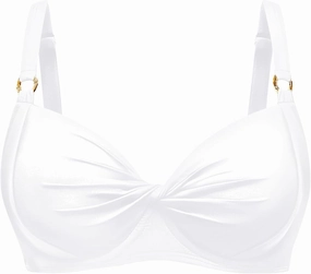 Women's Underwire Bikini Top - Push Up Swimsuit Top Only Twist Front Bathing Suit 2025 Retro Swim Bra