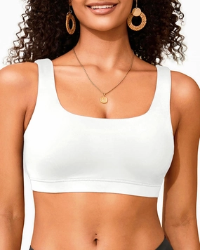Women Sport Bra Swimsuit Top - Swim Bra Bikini Top Only Scoop Neck Bathing Suit 2025 Swimwear