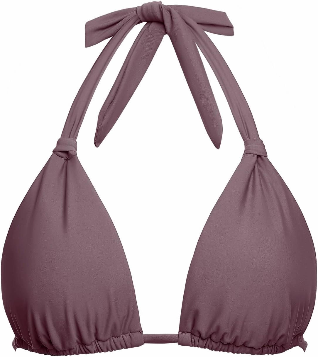 Women Triangle Bikini Top Only 2025 String Halter Sexy Swimsuit Bathing Suit Top