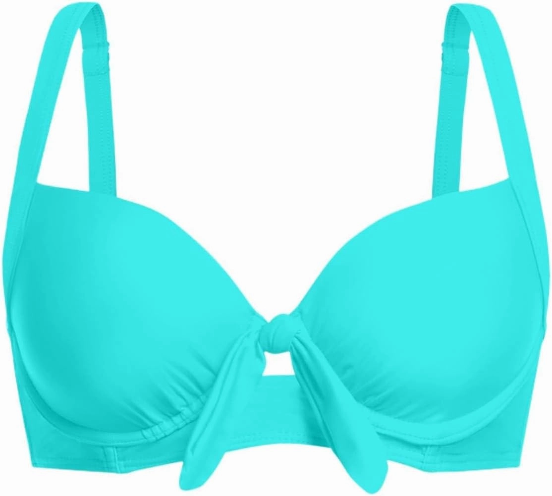 Women Underwire Bikini Swim Top - Push Up Knot Front Swimsuit Top 2025 Bathing Suit Bra