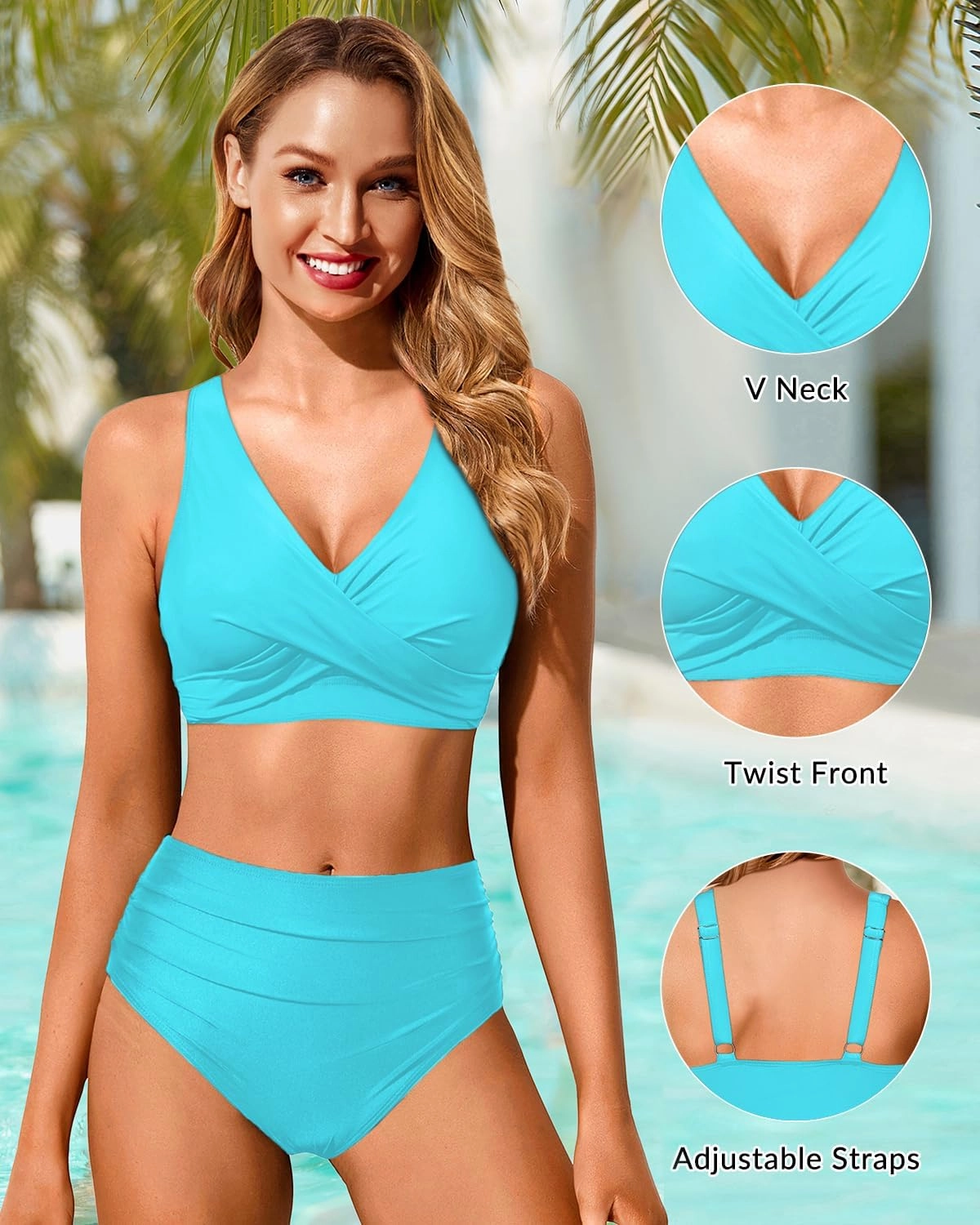 Women Underwire Bikini Top - Push Up Bathing Suit Top Large Bust Swim Top 2025 Swimsuit Top