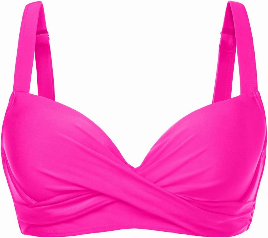 Women Underwire Bikini Top - Push Up Swim Top Only Bra Padded Swimsuit Tops 2025 Bathing Suit Tops