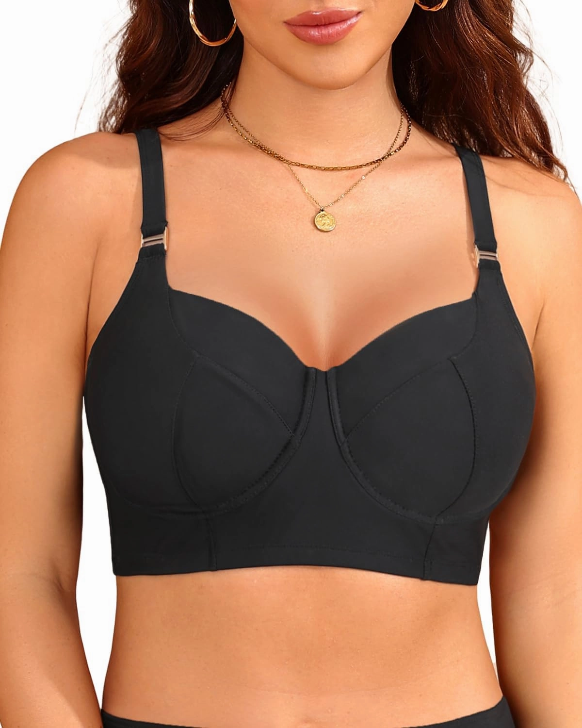 Women Underwire Bikini top Only - Longline Push Up Bathing Suit Top Bra Swim Tops 2025 Swimsuit Tops