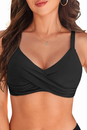 Women Underwire Bikini Top Only - Push Up Bathing Suit Top Padded Swim Bra 2025 Swimsuits Top