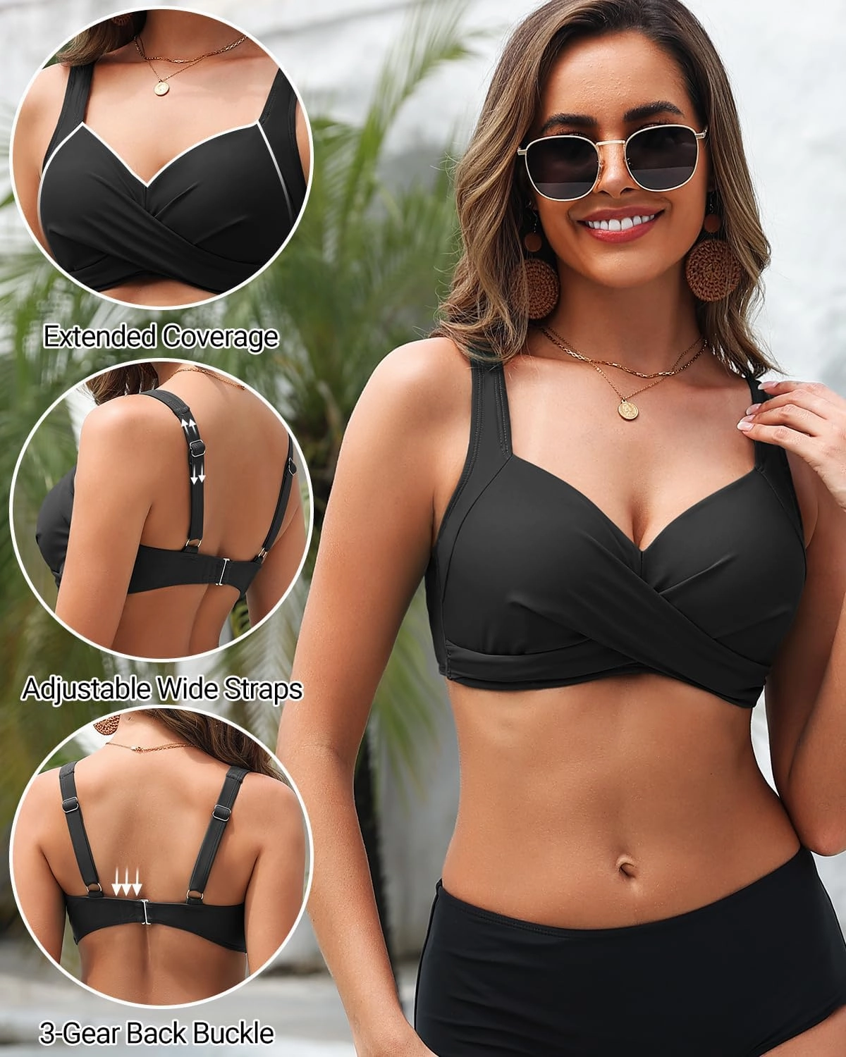 Women Underwire Bikini Tops - Push Up Swim Top Only Bra Padded Bathing Suit Top 2025 Swimsuit Tops