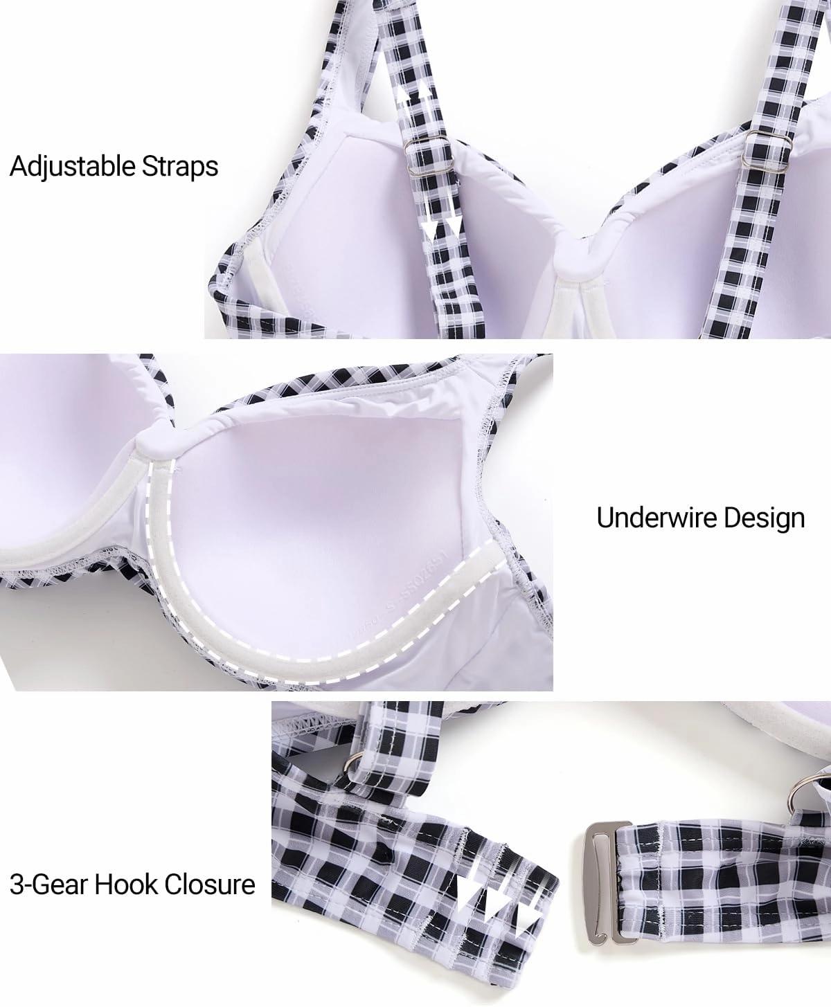 Women Underwire Bikini Tops - Push Up Swim Top Only Bra Padded Bathing Suit Top 2025 Swimsuit Tops