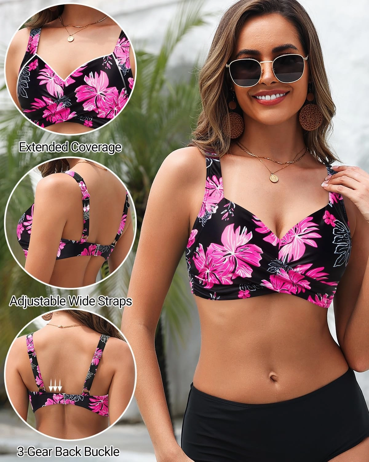 Women Underwire Bikini Tops - Push Up Swim Top Only Bra Padded Bathing Suit Top 2025 Swimsuit Tops