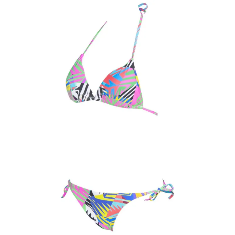 WOMEN'S ALLOVER TRIANGLE TWO PIECES - ASH GREY MULTI