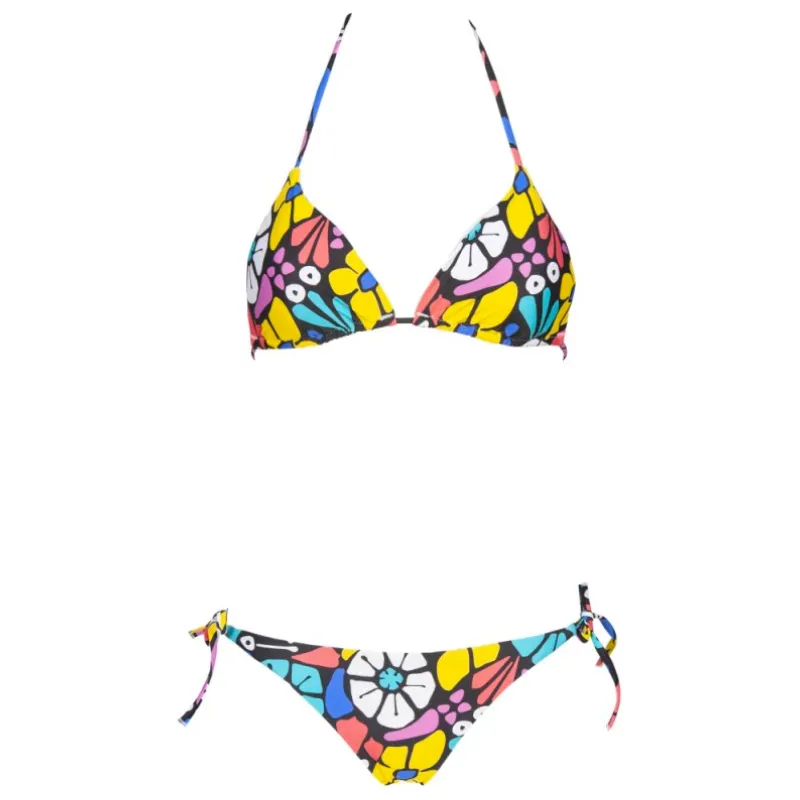 WOMEN'S ALLOVER TRIANGLE TWO PIECES - BLACK MULTI
