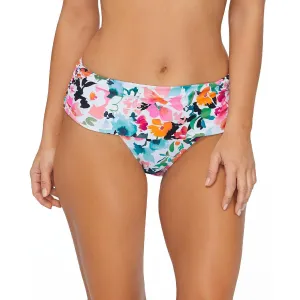 Womens Floral Ruched Swim Bottom Separates