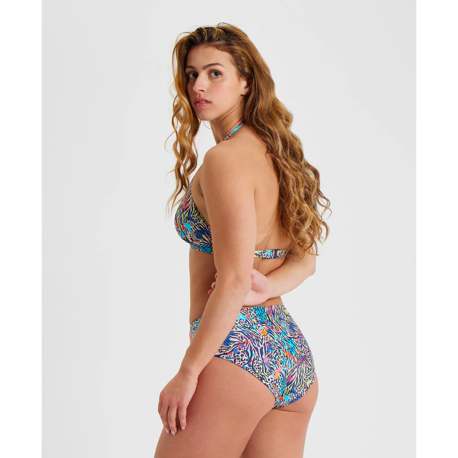 WOMEN'S HALTERNECK BIKINI ALLOVER - MULTICOLOUR