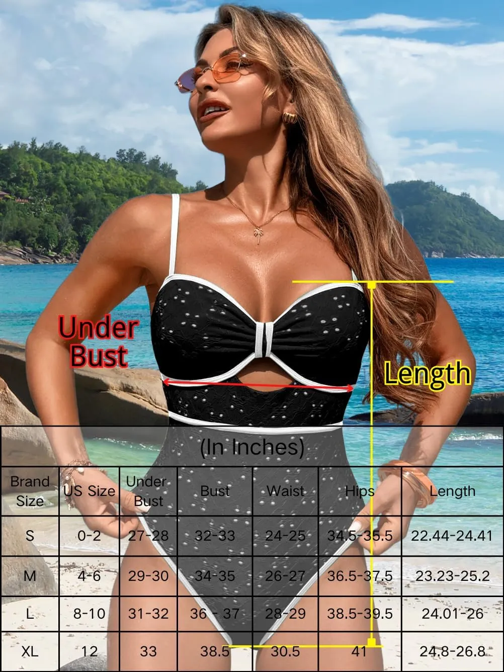 Womens One Piece Cutout Swimsuit, Sexy Tummy Control Bathing Suit, Color Block Monokini, 2025 Retro Swimwear