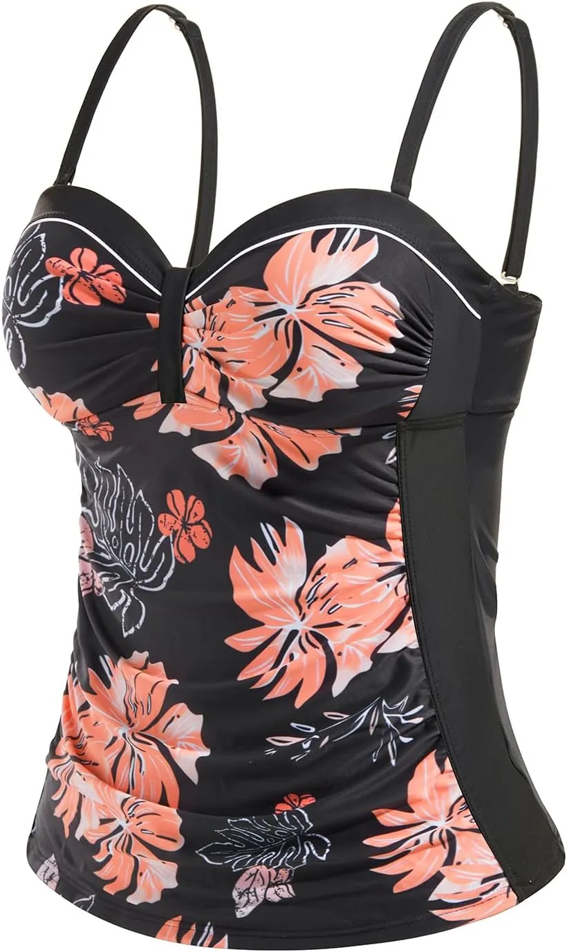 Women's Underwire Tummy Control Swimsuit Top with Push Up - No Bottom Included