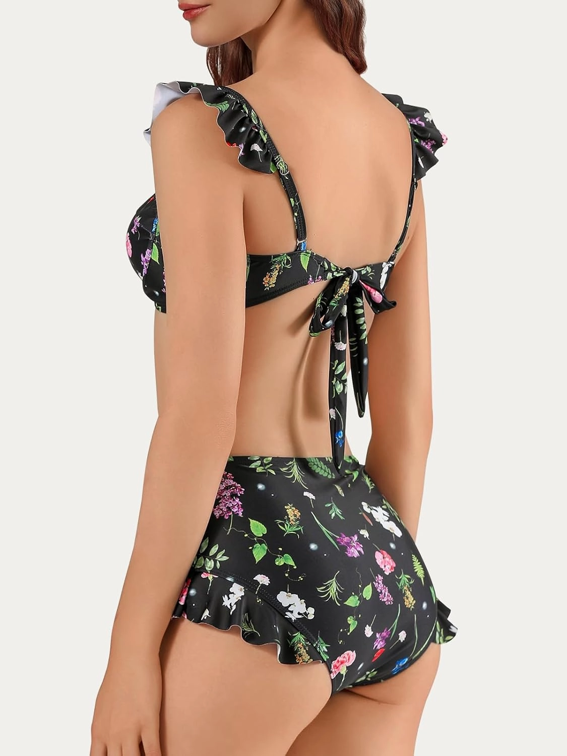 Womens 3 Piece Swimsuits with Cover Up 3 Pieces Bikini Set with Sarong High Waisted Bikini with Beach Cover Up Set