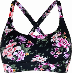 Womens Supportive Scoop Neck Sporty Swimsuit Cross Spaghetti Strap Bathing Suit Bikini Top