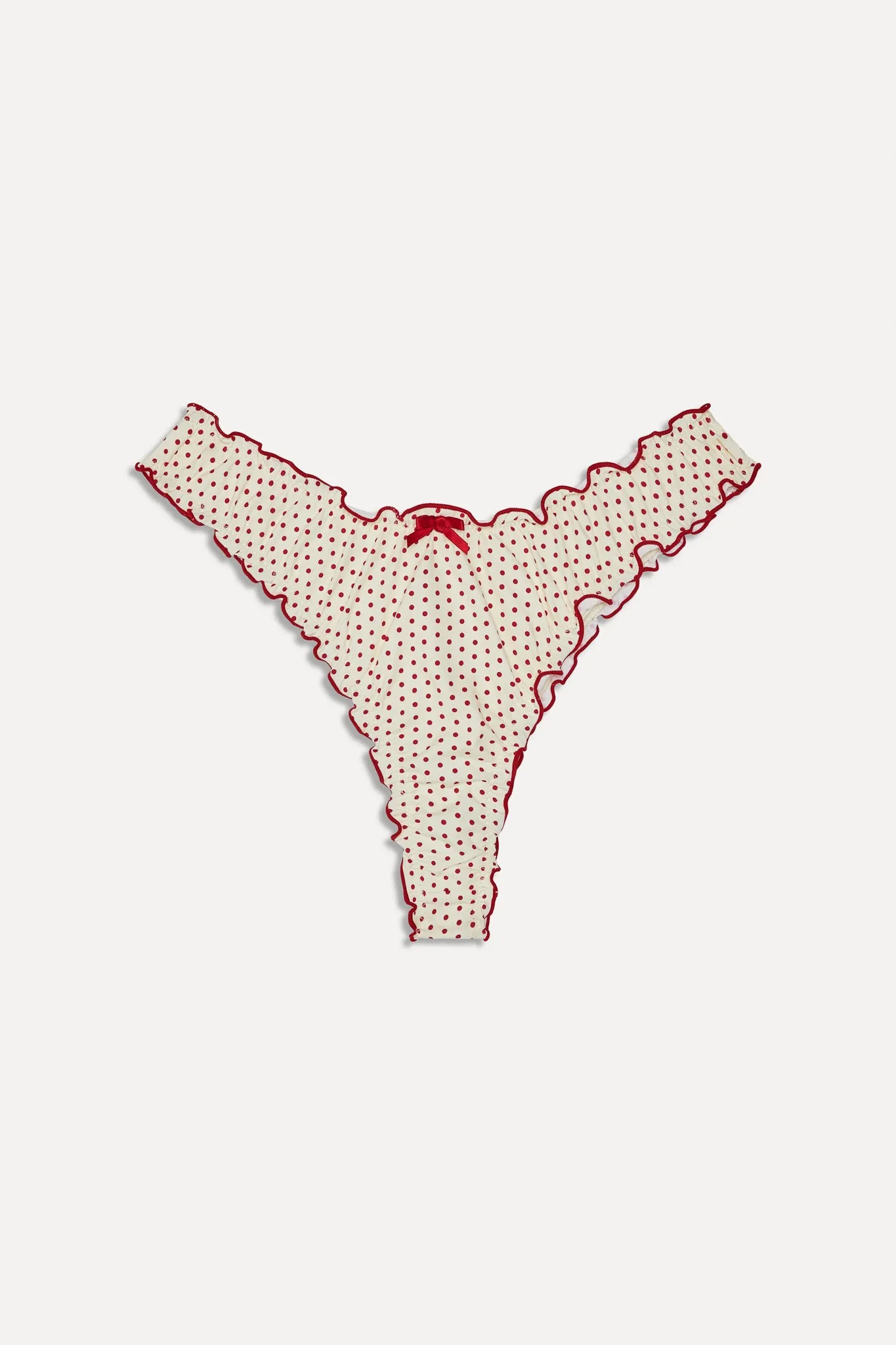x BELLA HADID Dalton Micro Bikini Bottom - Strawberry Polka Dot