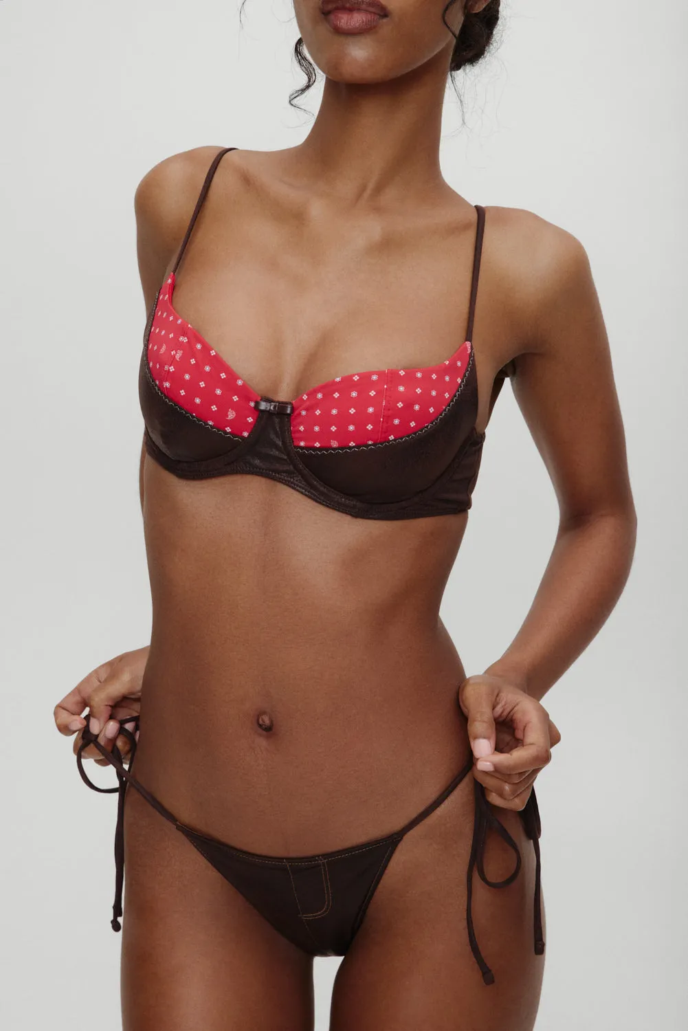 x BELLA HADID Divine Skimpy Bikini Bottom - Cocoa