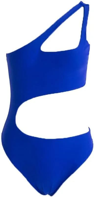 YELAIVP Women's Cutout One Piece Swimsuit Sexy One Shoulder High Cut Bathing Suit Bikini