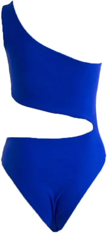YELAIVP Women's Cutout One Piece Swimsuit Sexy One Shoulder High Cut Bathing Suit Bikini