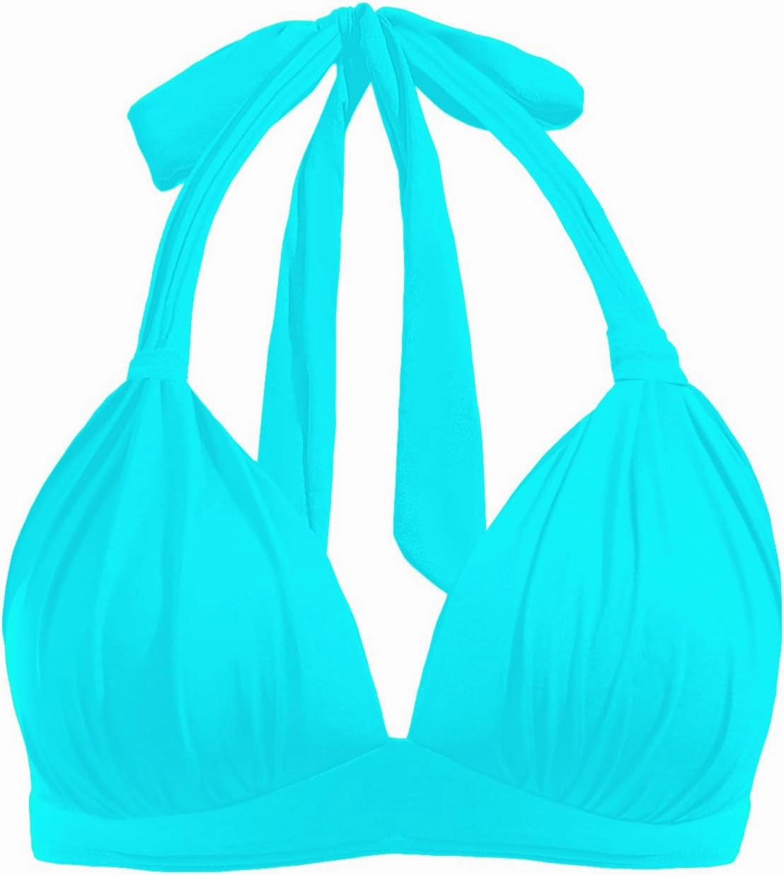 Yonique Women Halter Bikini Top Only Padded Swimsuits Tops Vintage Bathing Suit Top No Bottom