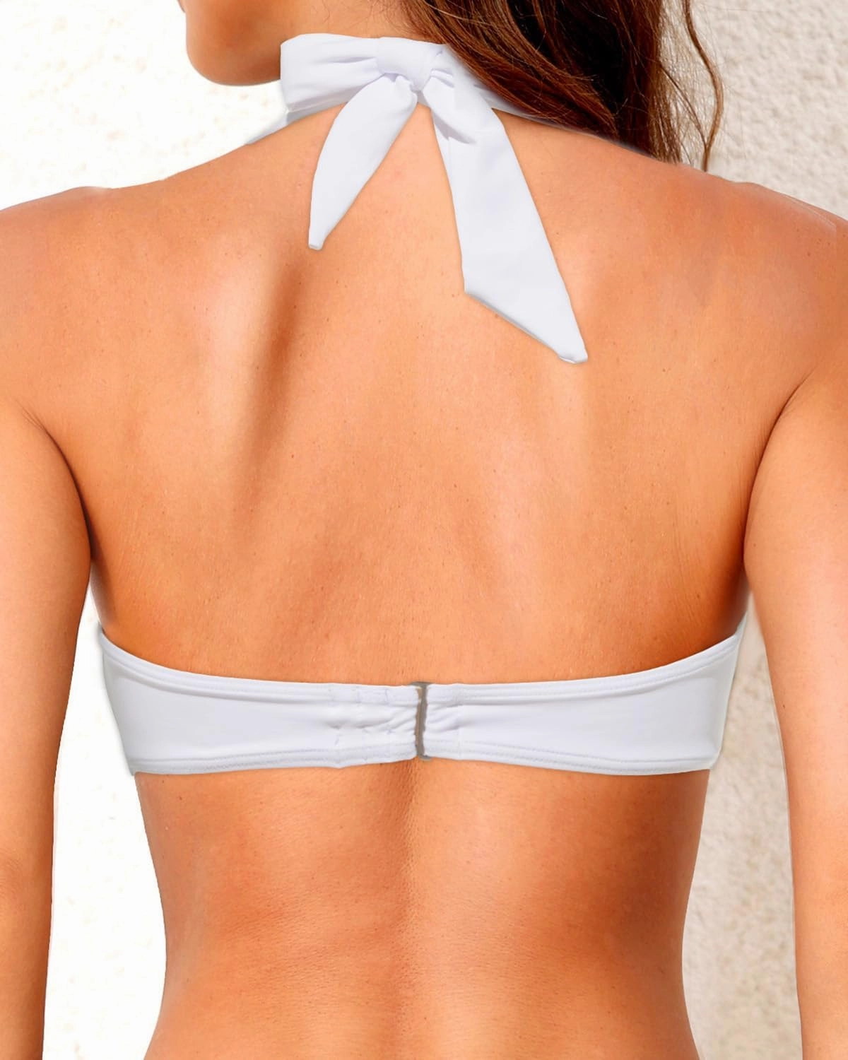 Yonique Women Halter Bikini Top Push Up Swimsuit Top Retro Swim Top Twist Front Bathing Suit Top Only